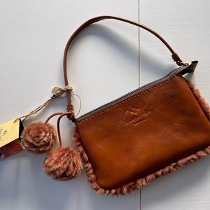 Laser Cut Sherpa Wristlet NWT